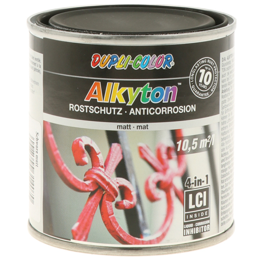 Dupli Color Alkyton Streichlack 250 ml 314070 mattschwarz